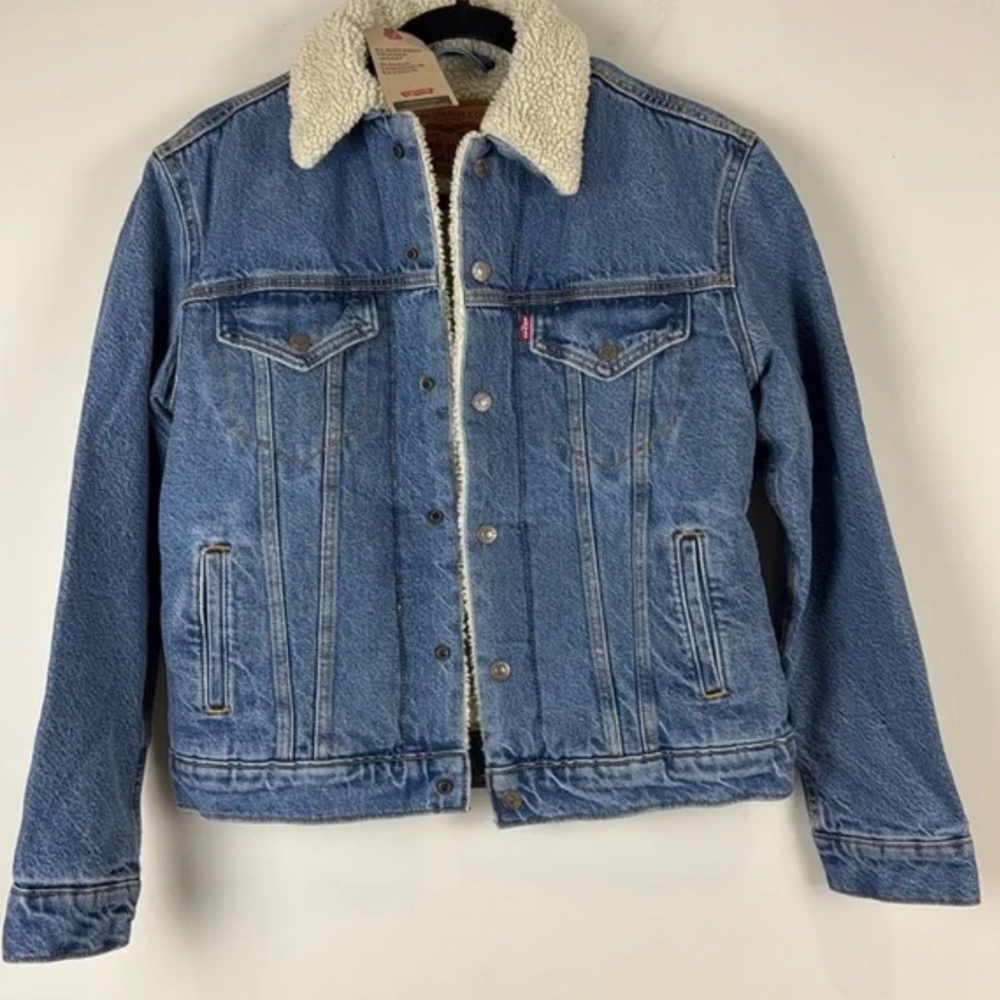 Levi's Ex-Boyfriend Sherpa Trucker Jacket Size Extra Small NEW